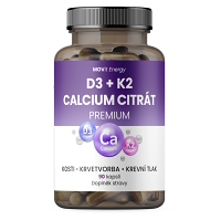 MOVIT Vitamín D3 1000 IU + K2 75 mcg + Calcium Citrát 90 kapsúl