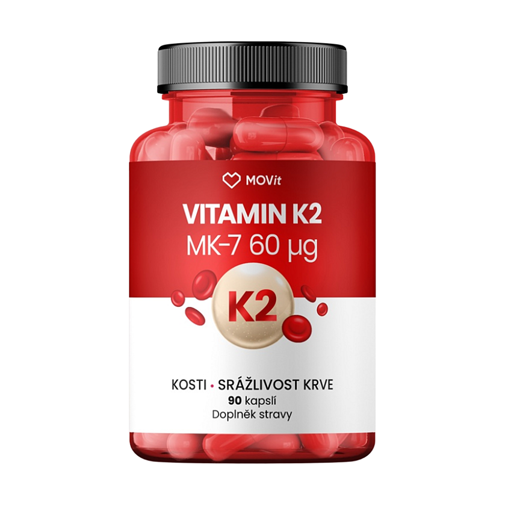 MOVIT ENERGY Vitamín K2 MK-7 60 mcg, 90 kapsúl