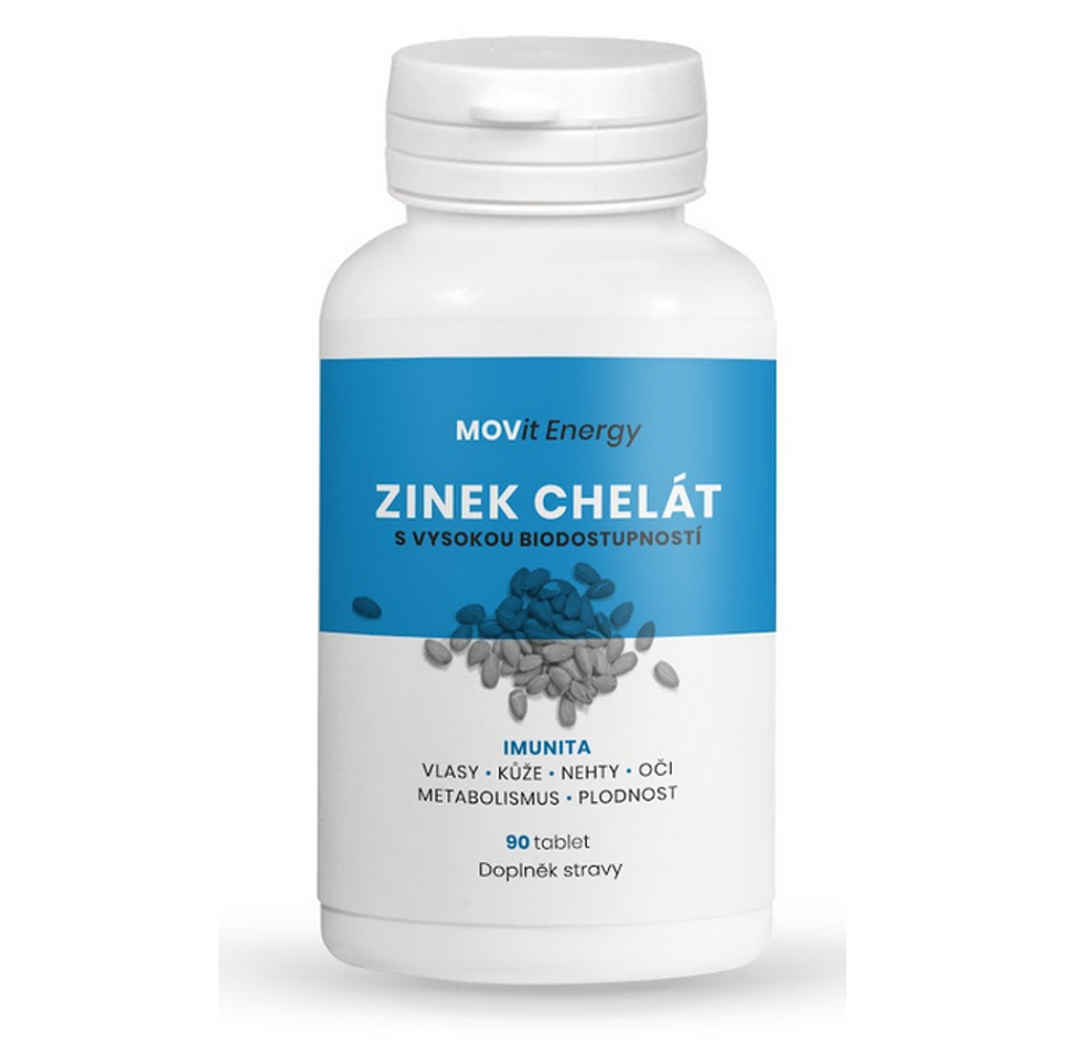 MOVIT ENERGY Zinok chelát 15 mg 90 tabliet kúpite na Mojalekaren.sk