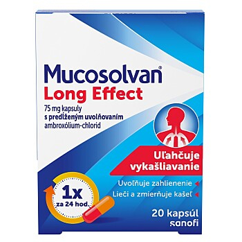 MUCOSOLVAN Long Effect 75 mg 20 kapsúl (Na vlhký kašeľ)