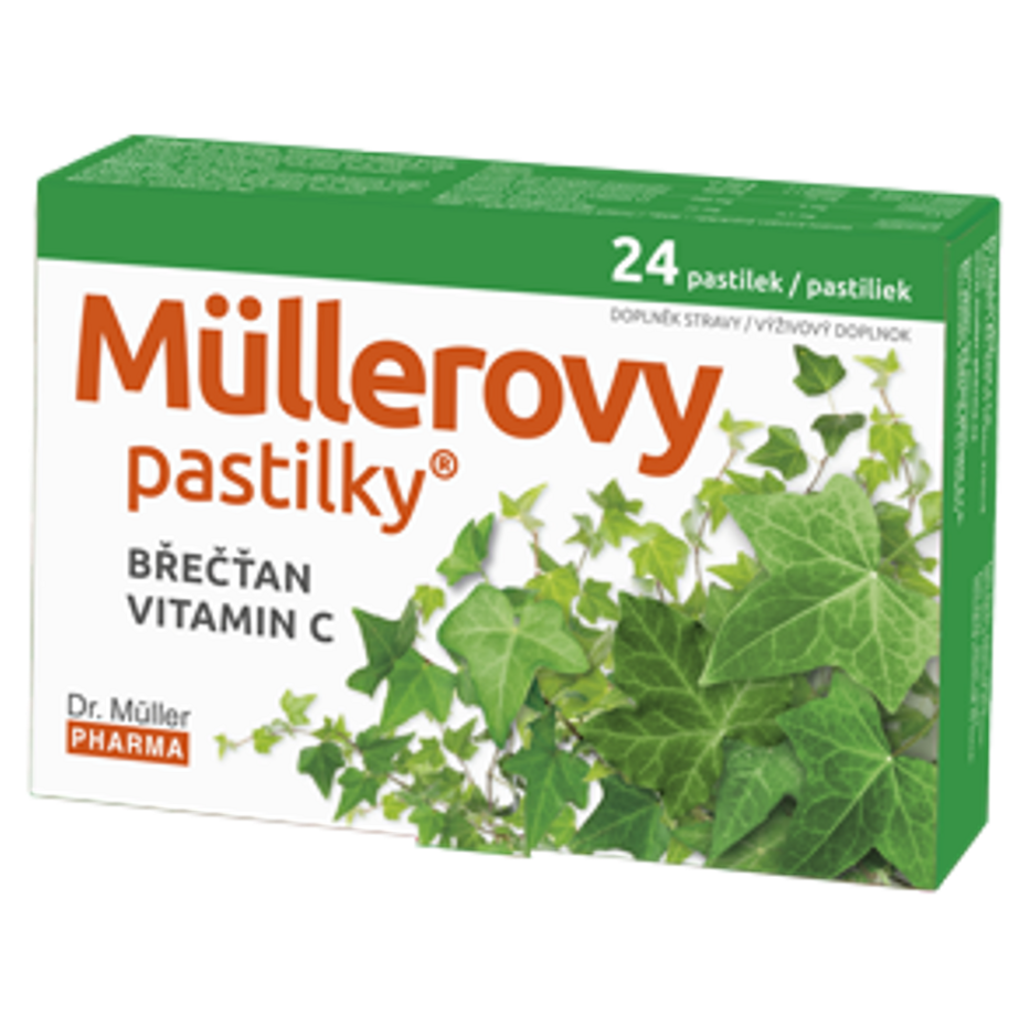 DR. MÜLLER Müllerove pastilky s brečtanom 24 kusov kúpite na Mojalekaren.sk