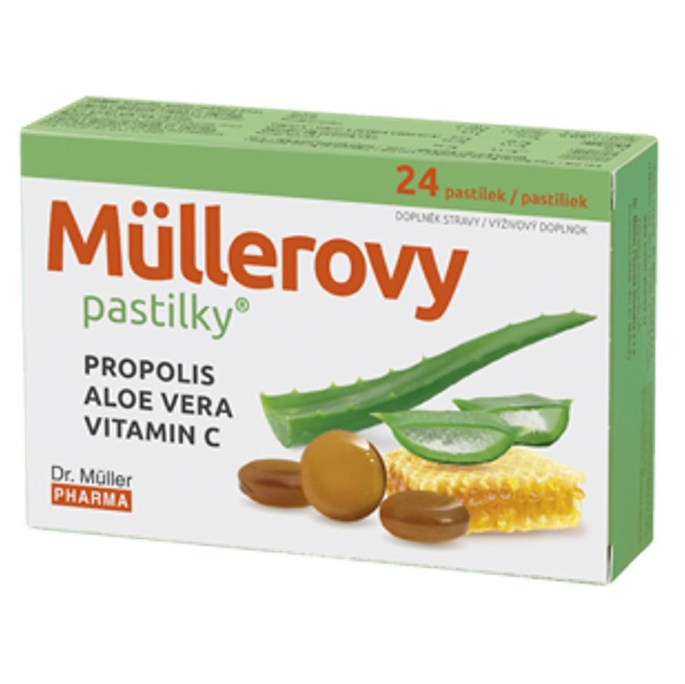 DR. MÜLLER Müllerove pastilky s propolisom a Aloe vera 24 ks kúpite na Mojalekaren.sk