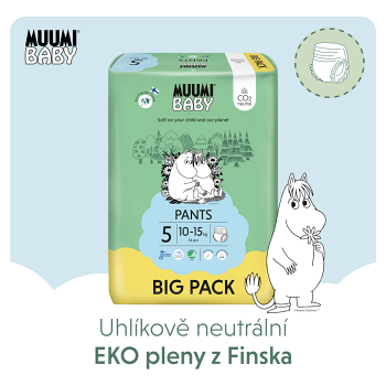 MUUMI BABY Walkers 5 Maxi+ 10-15 kg nohavičkové eko plienky 54 ks (Plienky 5 (11 - 25 kg)) - Ekologické - obrázok 2/4