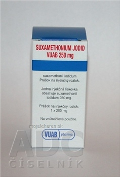 Suxamethonium jodid VUAB 250 mg plv ino (liek.inj.skl.) 1x1 lag (Lieky na predpis)