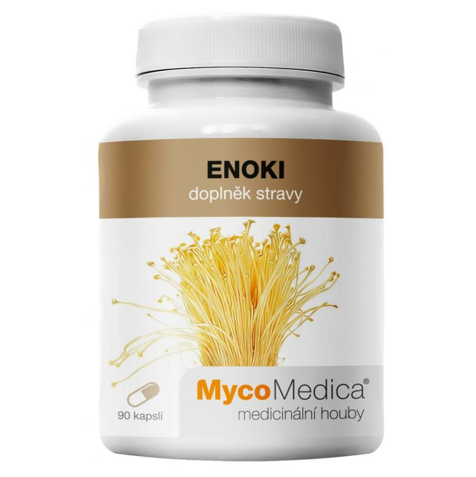 E-shop MycoMedica Enoki 90 rastlinných vegan kapsúl