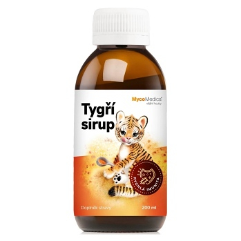 MYCOMEDICA Tigrie sirup 200 ml (Dýchanie, dýchacie cesty) - Bylinné, Viaczložkové, Prírodné