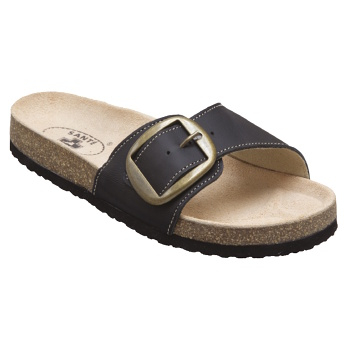 SANTÉ Dámske zdravotné korkové šľapky čierne 1 pár, Veľkosť obuvi: 38 (Dámska ortopedická obuv)