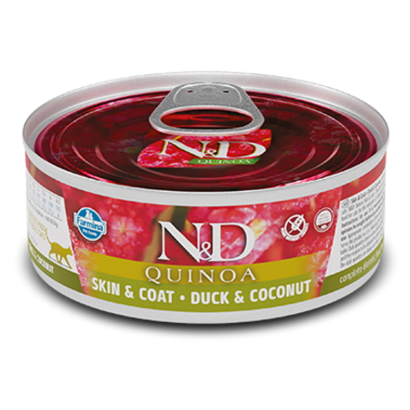 Farmina N&D cat QUINOA duck & coconut konzerva pre mačky 80g