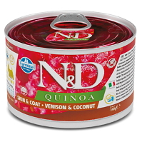 N&D Quinoa Venison & Coconut Adult Mini pre malé plemená psov 140 g