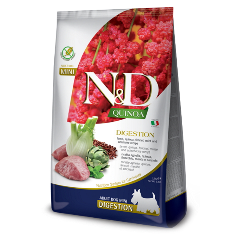 N&D Quinoa Digestion Lamb & Fennel pre malé plemená psov 2,5 kg
