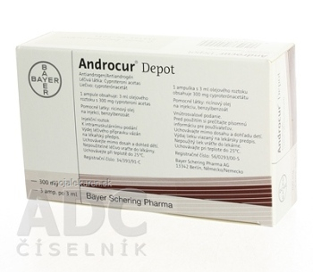 ANDROCUR-DEPOT sol inj 300 mg/3 ml (amp.skl.hnedá) 3x3 ml