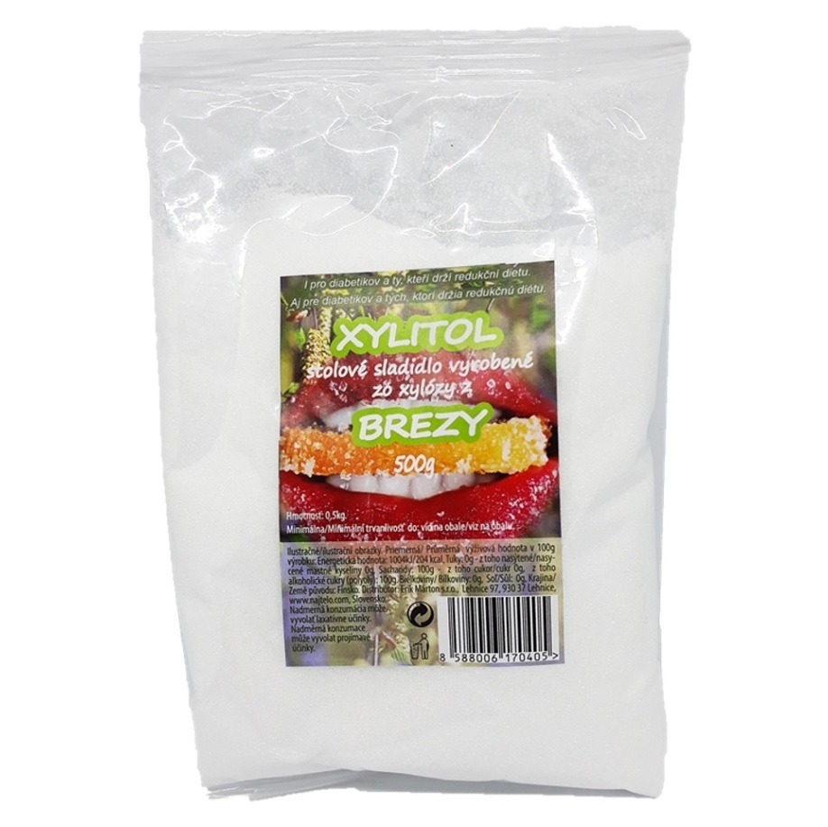 NAJTELO Xylitol - sladidlo vyrobené zo xylózy z brezy 500 g kúpite na Mojalekaren.sk