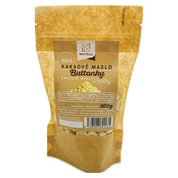 NAJTELO Kakaové maslo buttonky pecičky 100 g (Prísady na pečenie)
