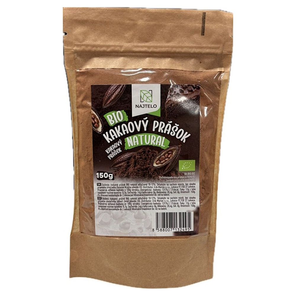 NAJTELO Kakaový prášok natural BIO 150 g