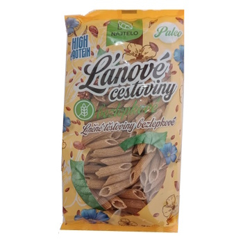 NAJTELO Ľanové cestoviny paleo penne bez lepku 250 g (Bezlepkové cestoviny)