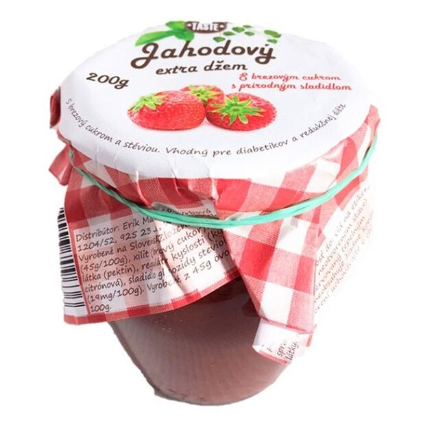 NAJTELO zdravý jahodový džem s brezovým cukrom a stéviou 200 g
