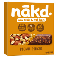 NAKD Peanut delight raw tyčinky z ovocia a arašidov 4 x 35 g