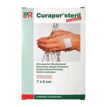 Náplasť Curapor Transparent steril. 7 x 5cm / 5 ks