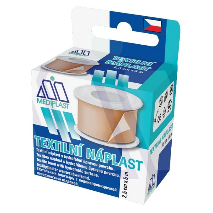 E-shop Náplasť Mediplast 2.5 cmx5 m tkaná cievková
