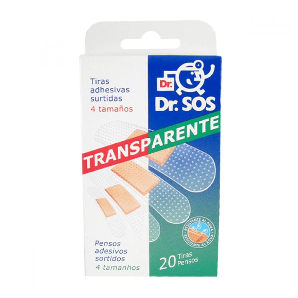 E-shop Náplasti Dr.SOS Transparentné vodeodolné elastické mix 20ks