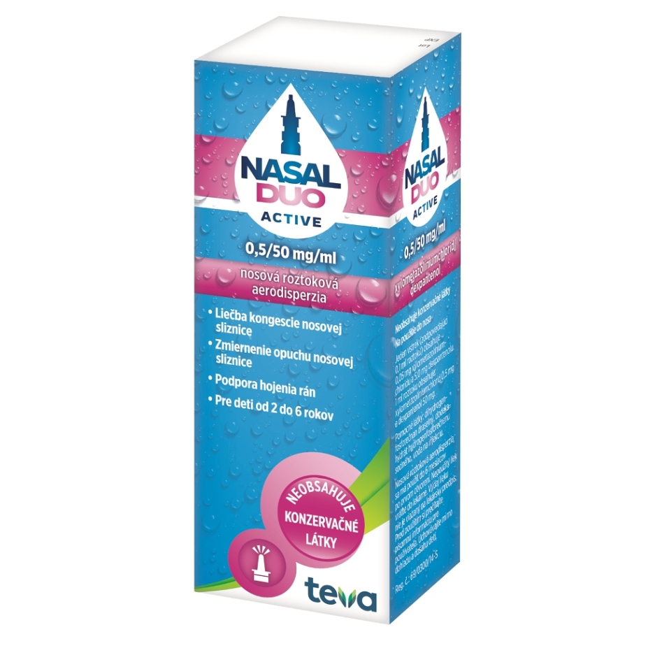 NASAL DUO ACTIVE 0,5/50 mg/ml nosová roztoková aerodisperzia 10 ml kúpite na Mojalekaren.sk