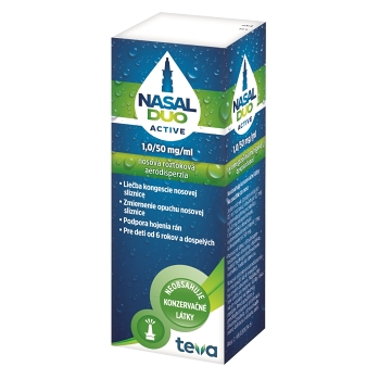 NASAL DUO ACTIVE 1,0/50 mg/ml nosová roztoková aerodisperzia 10 ml
