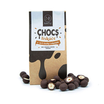 NATU Chocs lieskové orechy v 70% horkej čokoláde 200 g