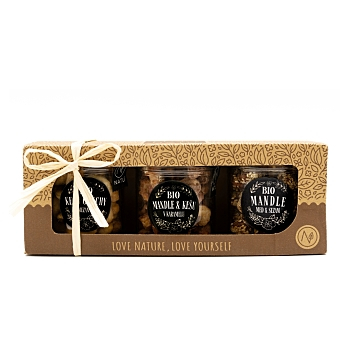 NATU Darčekový set ochutených orechov BIO 210g (Orechové zmesi) - BIO