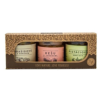 NATU Degustačný mix mini krémov 3 x 30 g (Orieškové krémy) - Slané, Prírodné