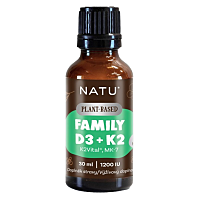 NATU Family vitamín D3+K2 vegan 30 ml