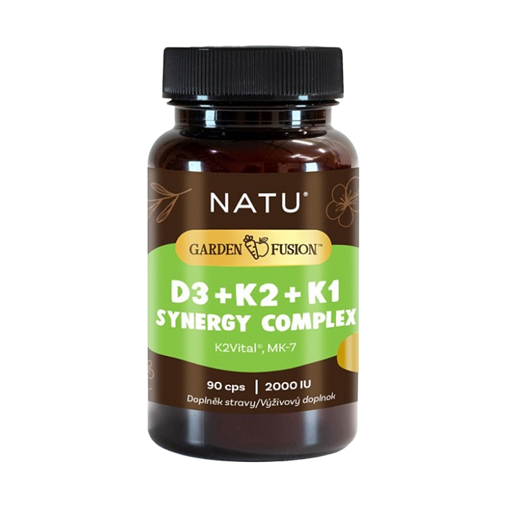 NATU Garden Fusion Vitamín D3+K2+K1 Synergy Complex 2000 IU 90 kapsúl