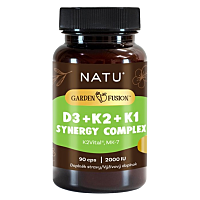 NATU Garden Fusion Vitamín D3+K2+K1 Synergy Complex 2000 IU 90 kapsúl