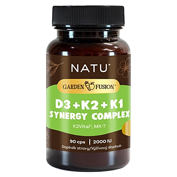 NATU Garden Fusion Vitamín D3+K2+K1 Synergy Complex 2000 IU 90 kapsúl (Vitamín D) - Viaczložkové