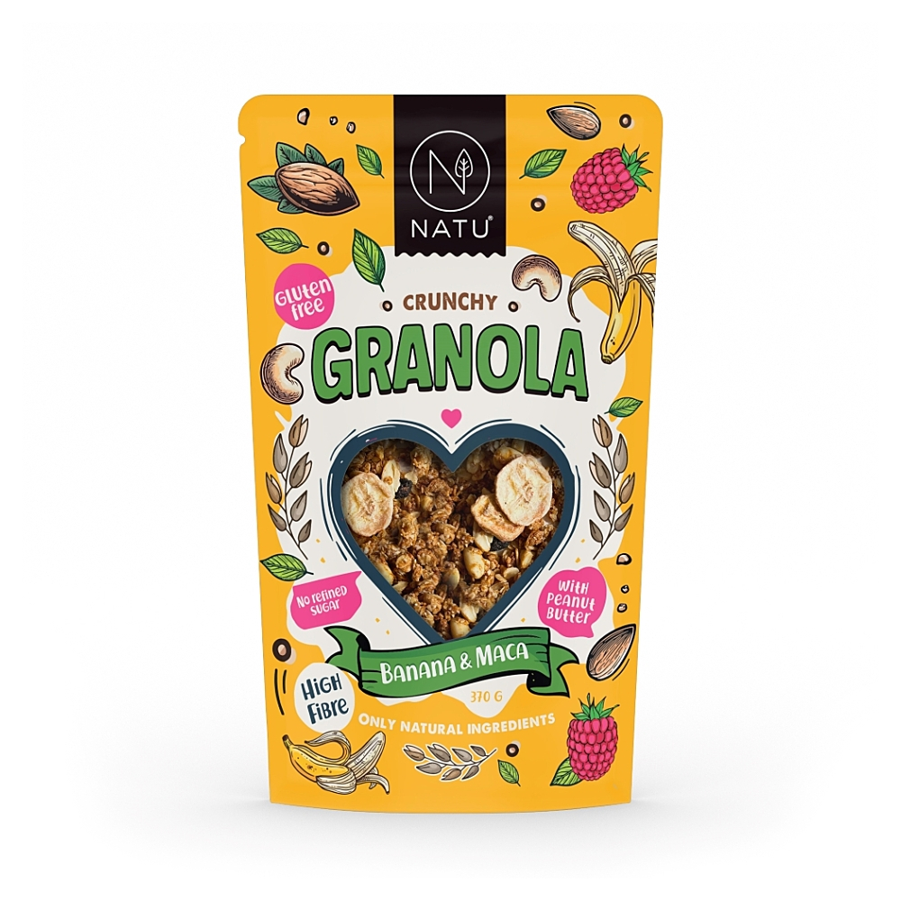 NATU Granola granola Banana & Maca 370 g