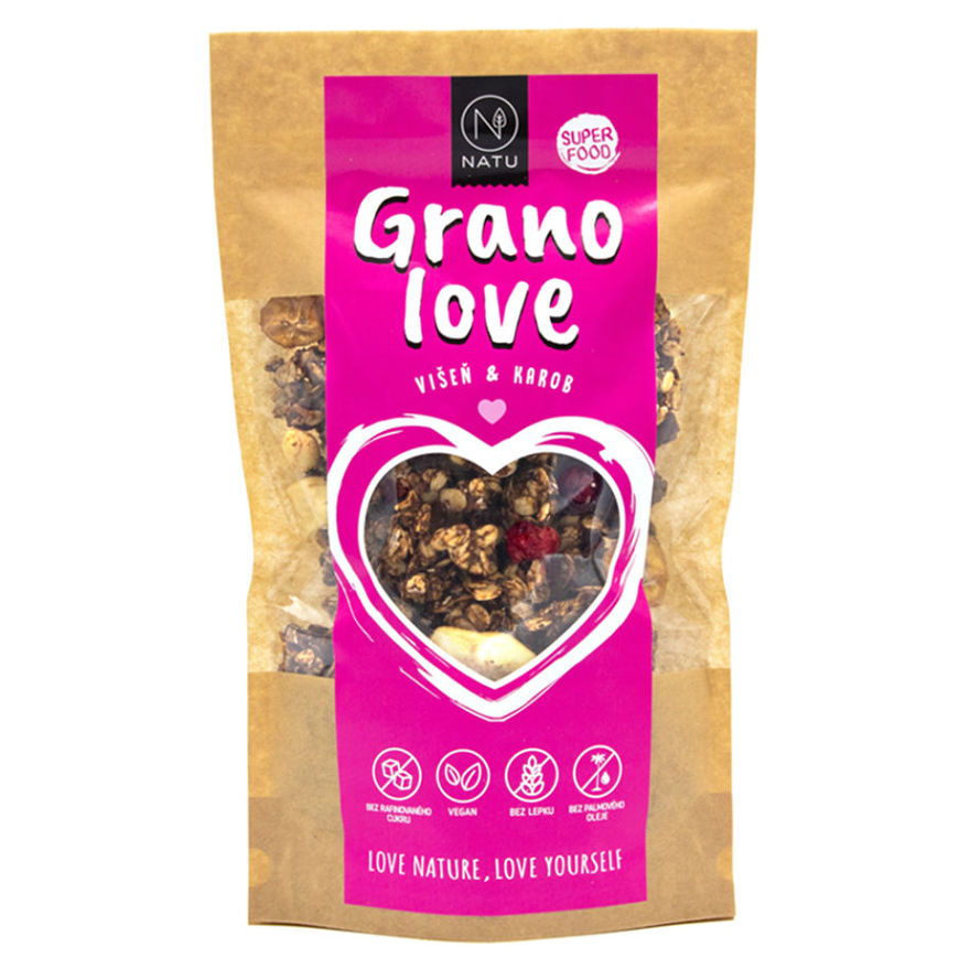 NATU Granola granola príchuť Cherry & Carob 350 g