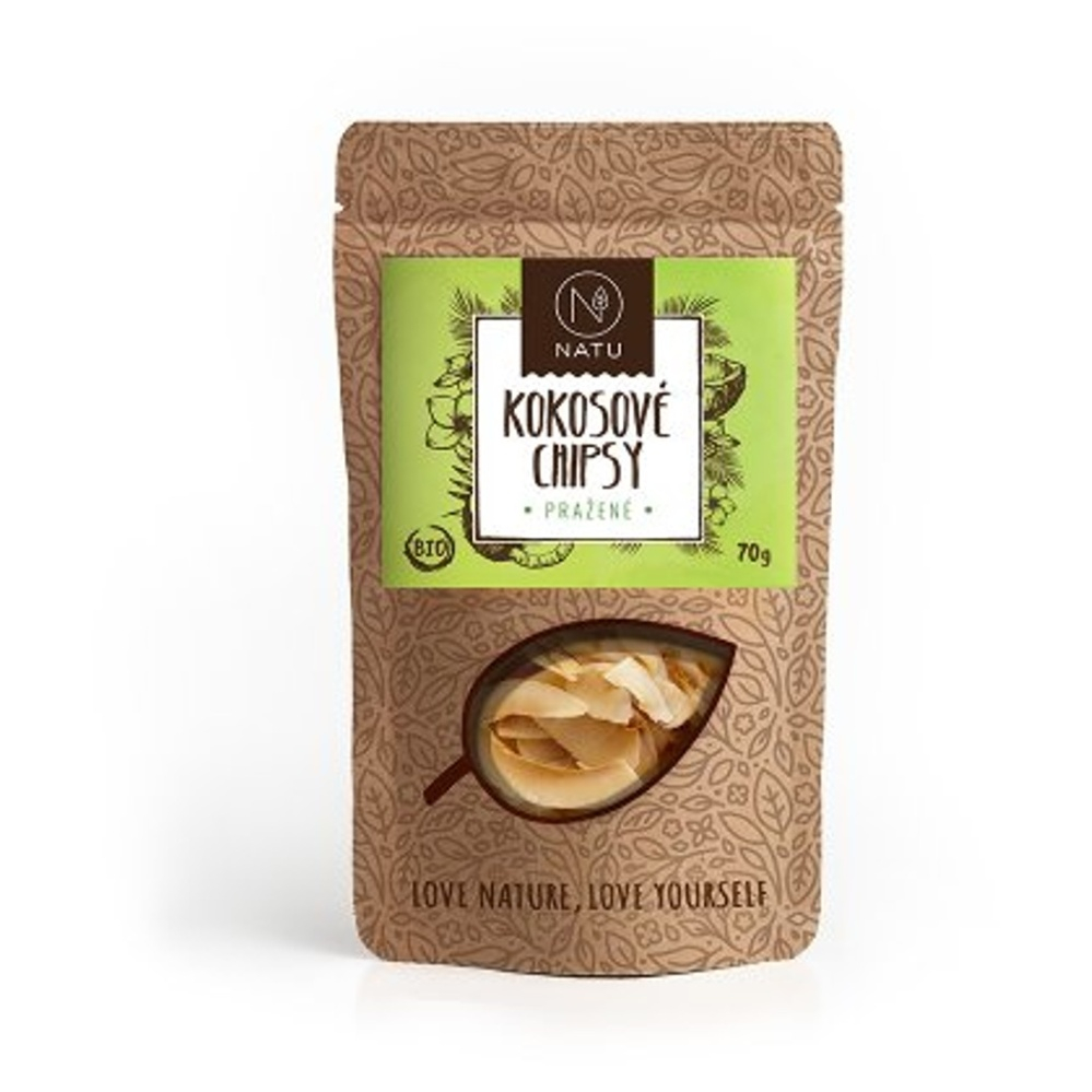 NATU Kokosové chipsy BIO kokosové čipsy v BIO kvalite príchuť Roasted 70 g kúpite na Mojalekaren.sk