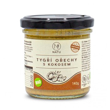 NATU Krém z tigrích orechov s kokosom 140 g BIO (Orieškové krémy) - BIO, Sladké