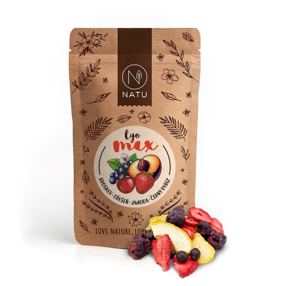 NATU Lyo mix broskyňa a čerešňa 40 g