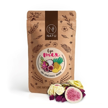 NATU Lyo mix figy a dračie ovocie 35 g (Rôznorodé ovocie) - Prírodné, Viaczložkové, Lyofilizované
