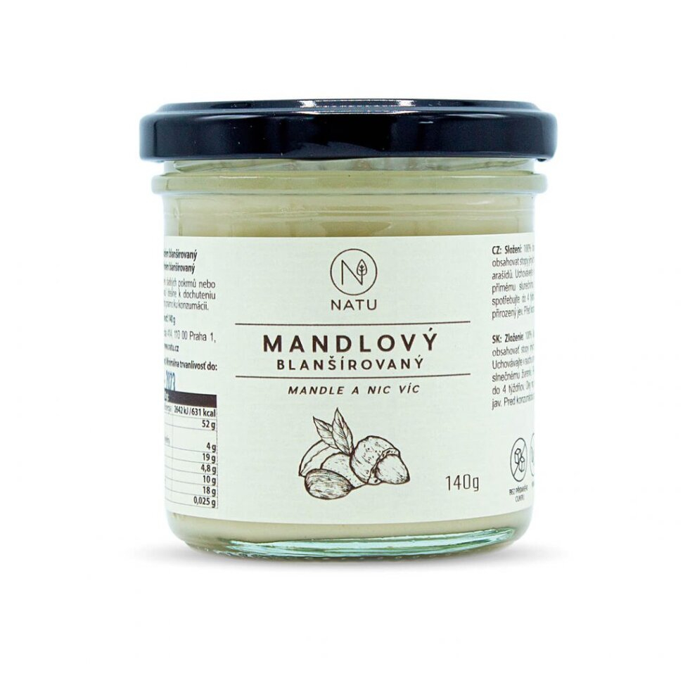 NATU Mandľový krém blanšírovaný orechová nátierka 140 g
