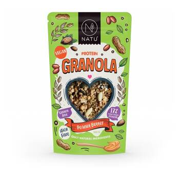 NATU Proteín granola s arašidovým maslom 300 g (Granola) - Viaczložkové, Sladké