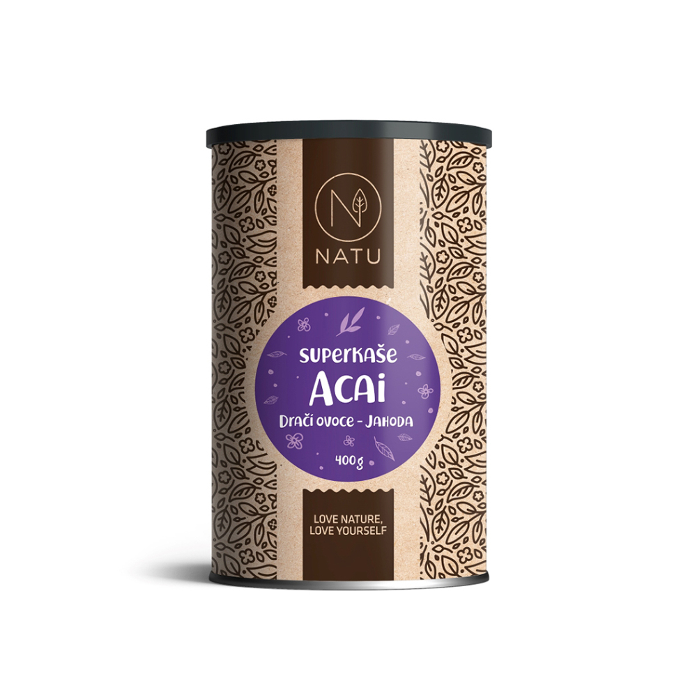NATU Superkaša Acai s dračím ovocím a jahodami 400 g