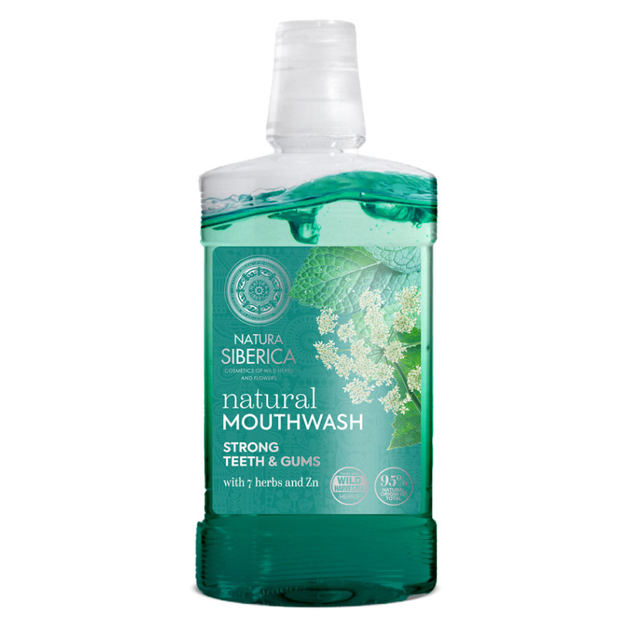 NATURA SIBERICA Ústna voda so 7 Sibírskymi bylinami a Zinkom 520 ml