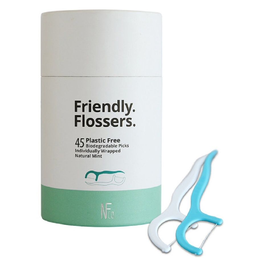 E-shop NATURAL FAMILY Friendly Flossers Zubná niť so špáradlom 45 ks