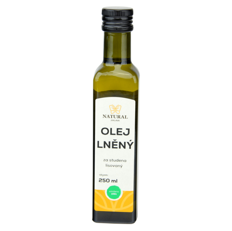 NATURAL JIHLAVA Olej ľanový za studena lisovaný natural 250 ml