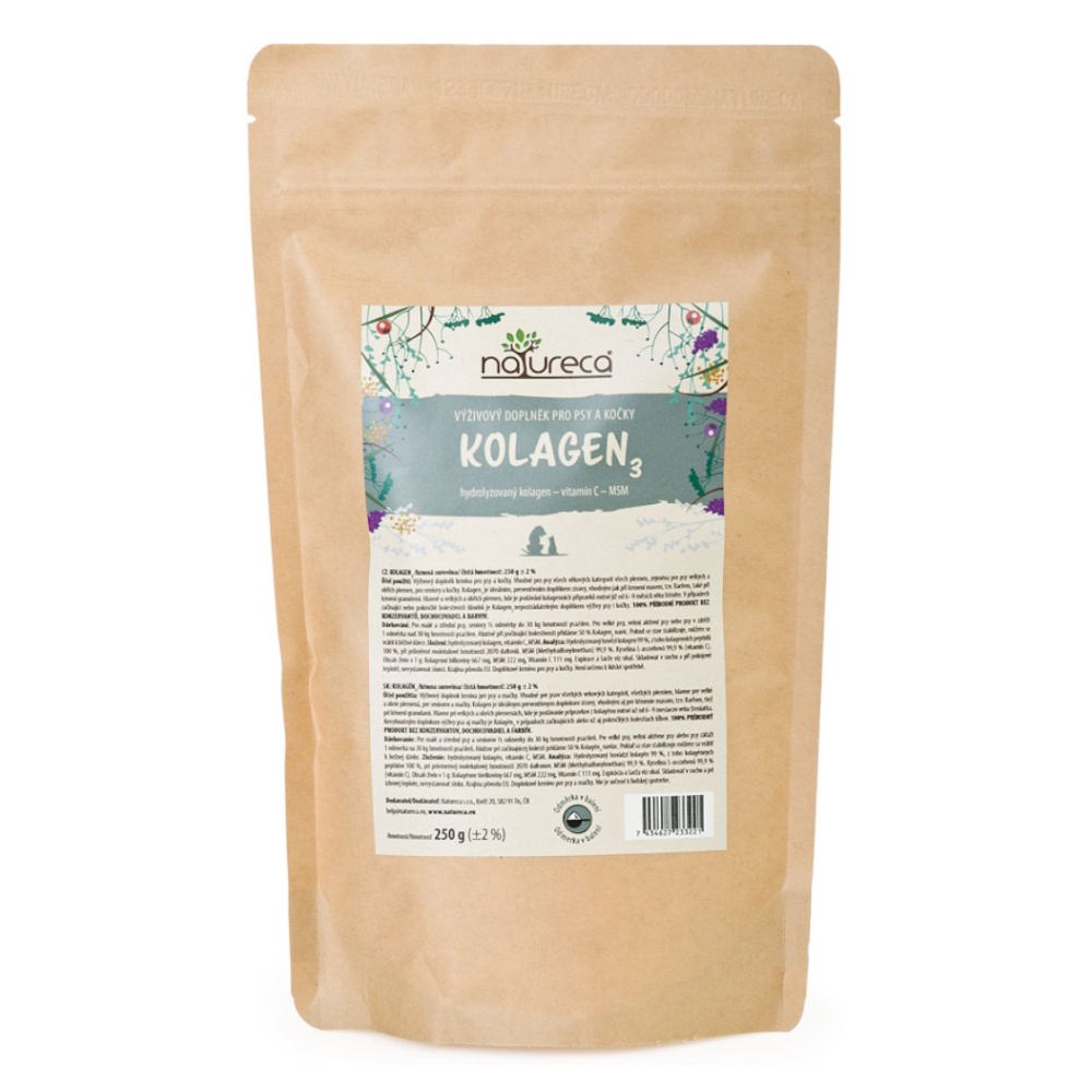 E-shop NATURECA Kolagén 3 sušený hydrolizovaný doplnok pre psy a mačky 250 g