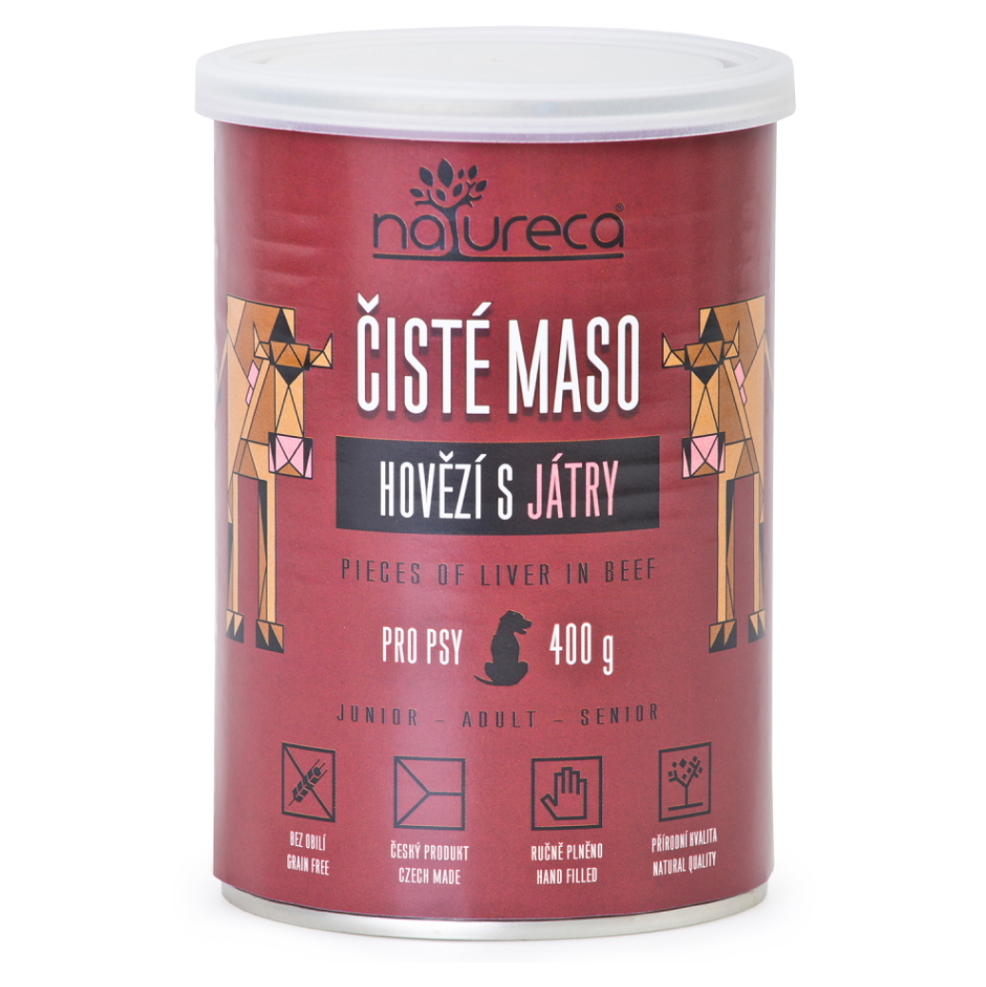 E-shop NATURECA Konzerva hovädzia s pečeňou pre psov 400 g