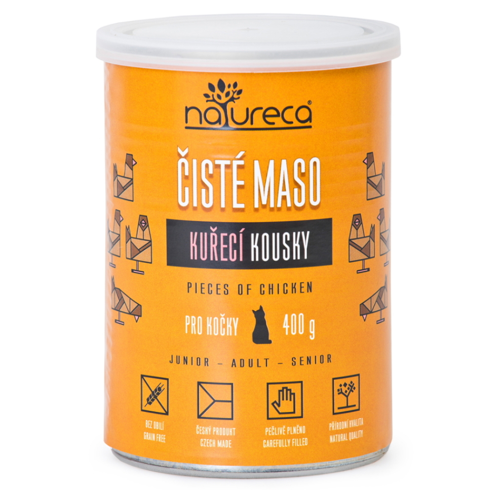 E-shop NATURECA Konzerva kura kúsky pre mačky 400 g