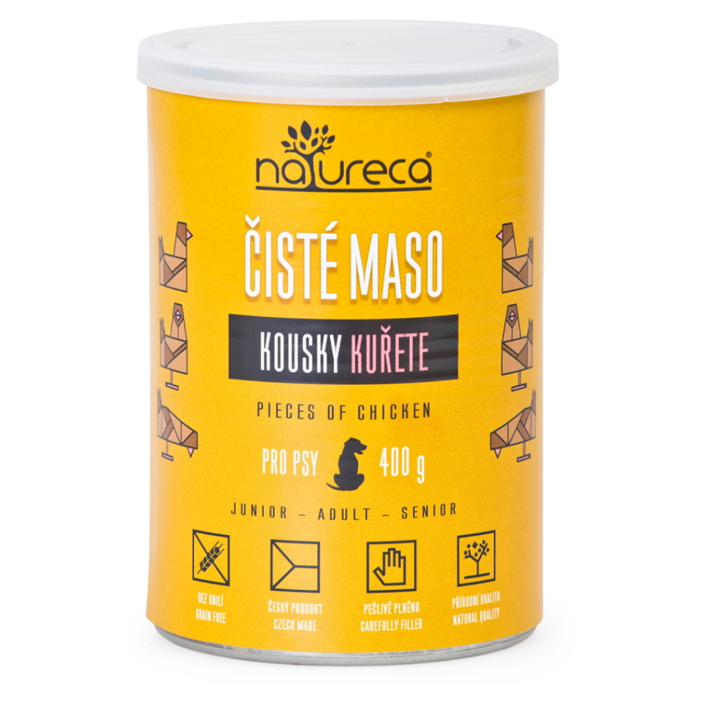 E-shop NATURECA Konzerva kuracie kúsky pre psov 400 g