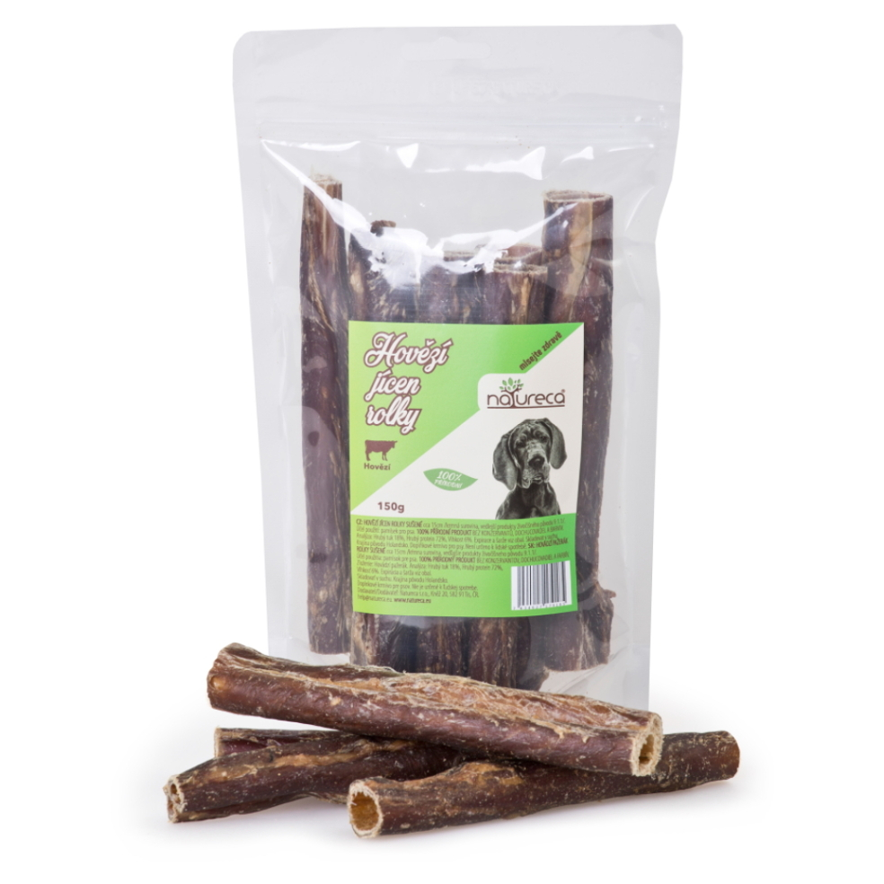 E-shop NATURECA Pochúťka hovädzí pažerák rolky neplnené 150 g